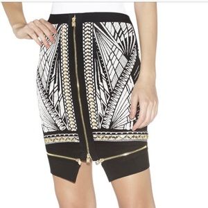 Authentic HERVE LEGER Tattoo Jacquard Skirt - S